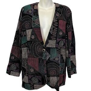 Tres Paquette Byer California Vintage USA Velvet Blazer Whimsigoth Jacket sz S